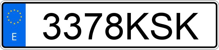 Numer rejestracyjny 3378KSK posiada VOLKSWAGEN POLO