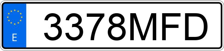 Numer rejestracyjny 3378MFD posiada OPEL CORSA