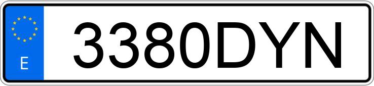 Numer rejestracyjny 3380DYN posiada SEAT LEON