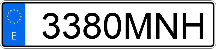 Numer rejestracyjny 3380MNH posiada TOYOTA C-HR