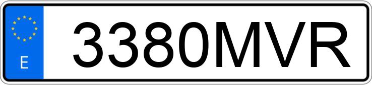 Numer rejestracyjny 3380MVR posiada DACIA SANDERO