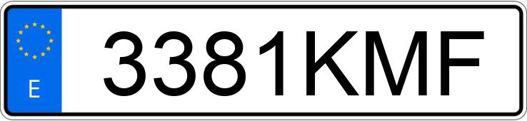 Numer rejestracyjny 3381KMF posiada AUDI Q7