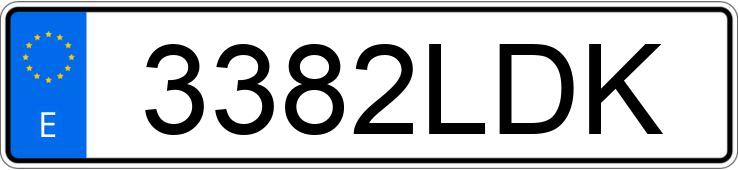 Numer rejestracyjny 3382LDK posiada SKODA KAMIQ