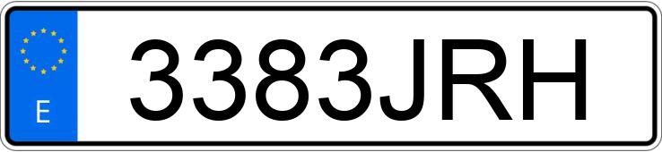 Numer rejestracyjny 3383JRH posiada FORD CUSTOM