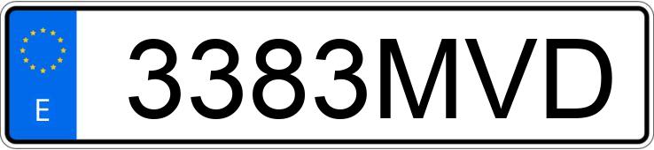 Numer rejestracyjny 3383MVD posiada MAZDA CX-30