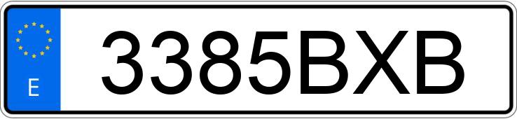 Numer rejestracyjny 3385BXB posiada SEAT CORDOBA