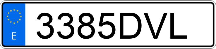 Numer rejestracyjny 3385DVL posiada SEAT IBIZA