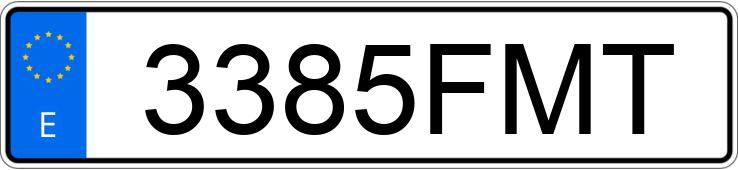 Numer rejestracyjny 3385FMT posiada BMW SERIE 5