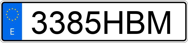 Numer rejestracyjny 3385HBM posiada PORSCHE CAYENNE