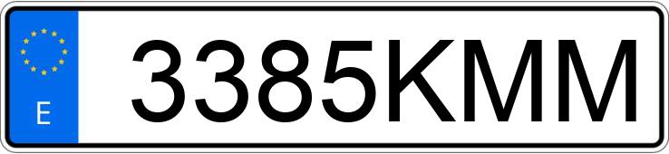 Numer rejestracyjny 3385KMM posiada AUDI A3