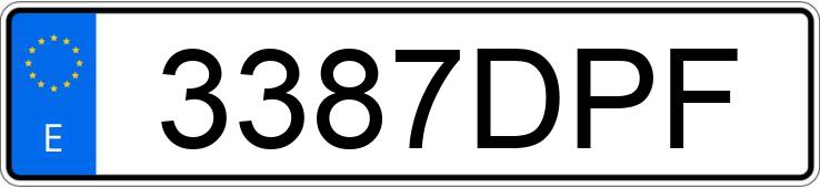 Numer rejestracyjny 3387DPF posiada CITROEN XSARA