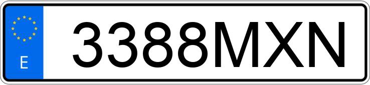 Numer rejestracyjny 3388MXN posiada VOLKSWAGEN POLO