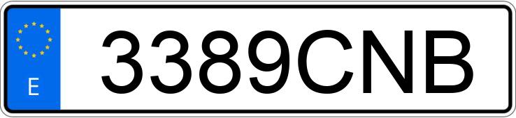 Numer rejestracyjny 3389CNB posiada FIAT PANDA