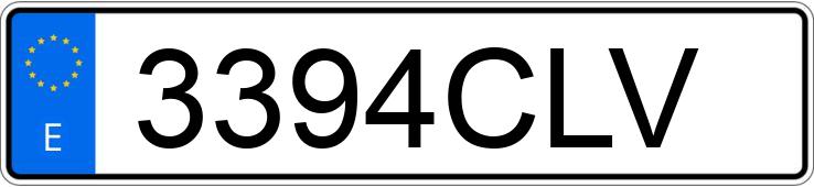 Numer rejestracyjny 3394CLV posiada PEUGEOT PARTNER