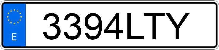 Numer rejestracyjny 3394LTY posiada VOLVO FH Numer rejestracyjny 3394LTY posiada VOLVO FH