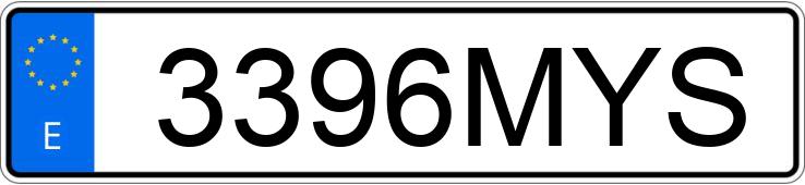 Numer rejestracyjny 3396MYS posiada VOLKSWAGEN GOLF