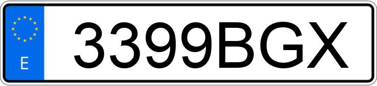 Numer rejestracyjny 3399BGX posiada RENAULT MEGANE