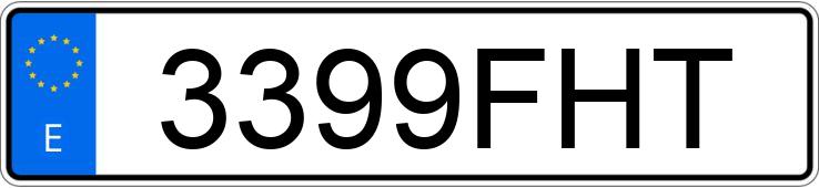 Numer rejestracyjny 3399FHT posiada PORSCHE BOXSTER