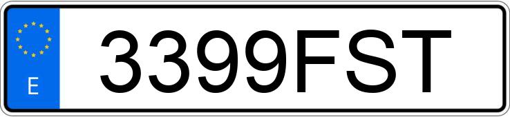 Numer rejestracyjny 3399FST posiada BMW SERIE 3