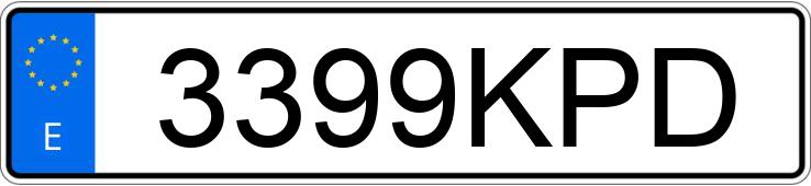 Numer rejestracyjny 3399KPD posiada DS DS5