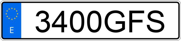 Numer rejestracyjny 3400GFS posiada RENAULT MEGANE