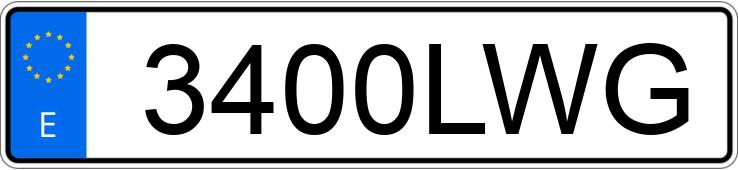 Numer rejestracyjny 3400LWG posiada SEAT IBIZA Numer rejestracyjny 3400LWG posiada SEAT IBIZA