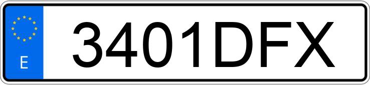 Numer rejestracyjny 3401DFX posiada FORD FOCUS