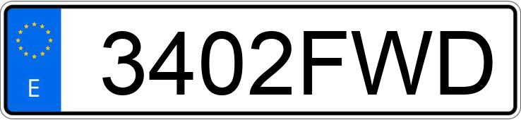 Numer rejestracyjny 3402FWD posiada Citroen C4