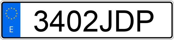 Numer rejestracyjny 3402JDP posiada AUDI A3 SPORTBACK