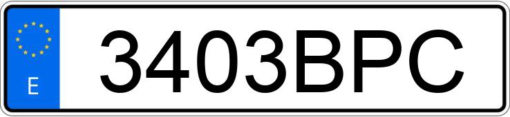 Registreringsnummeret 3403BPC har MITSUBISHI MONTERO
