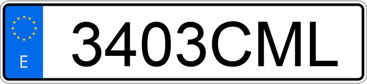Numer rejestracyjny 3403CML posiada RENAULT CLIO