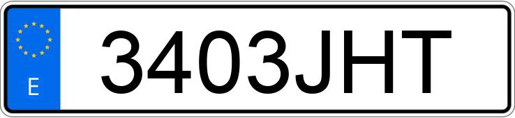 Numer rejestracyjny 3403JHT posiada BMW SERIE 2