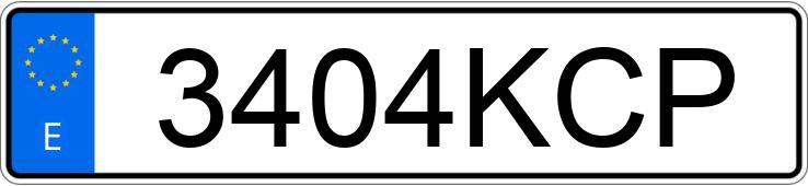 Numer rejestracyjny 3404KCP posiada SEAT IBIZA