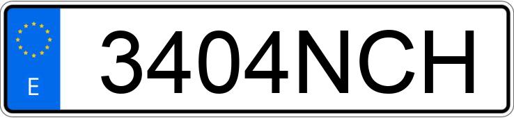 Numer rejestracyjny 3404NCH posiada RENAULT CLIO