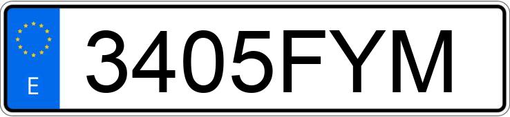 Numer rejestracyjny 3405FYM posiada SEAT LEON