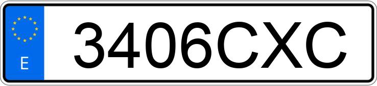 Numer rejestracyjny 3406CXC posiada SEAT IBIZA