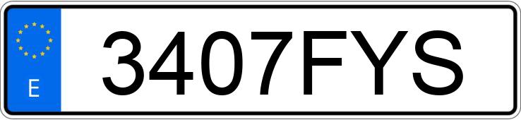 Numer rejestracyjny 3407FYS posiada VOLVO V50