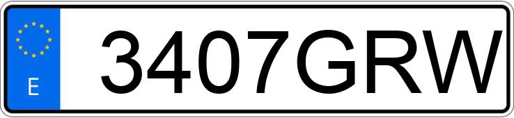 Numer rejestracyjny 3407GRW posiada VOLKSWAGEN GOLF Numer rejestracyjny 3407GRW posiada VOLKSWAGEN GOLF