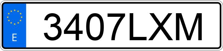 Numer rejestracyjny 3407LXM posiada NISSAN 300 ZX