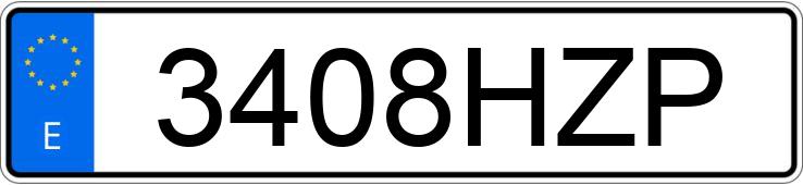 Numer rejestracyjny 3408HZP posiada DACIA DUSTER