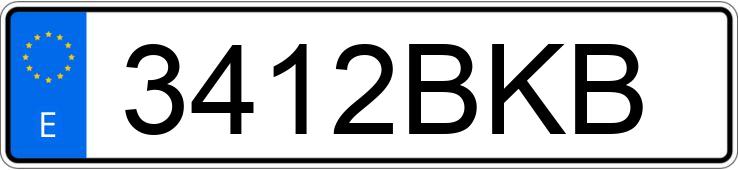 Numer rejestracyjny 3412BKB posiada SKODA FABIA