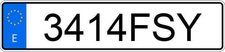 Numer rejestracyjny 3414FSY posiada FIAT DUCATO