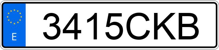 Numer rejestracyjny 3415CKB posiada CITROEN XSARA