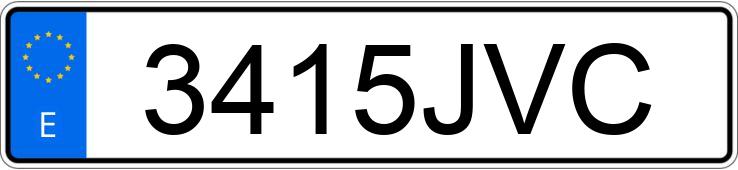 Numer rejestracyjny 3415JVC posiada NISSAN MICRA