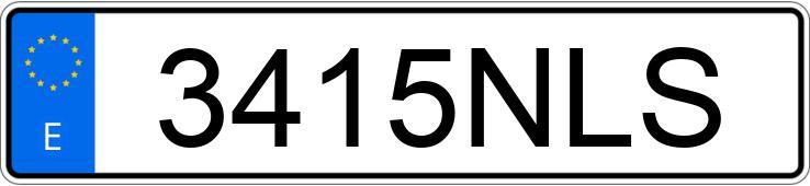 Numer rejestracyjny 3415NLS posiada TESLA MODEL 3 Numer rejestracyjny 3415NLS posiada TESLA MODEL 3
