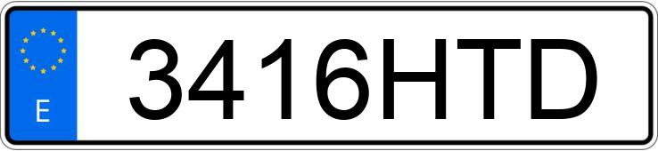 Numer rejestracyjny 3416HTD posiada HYUNDAI I30