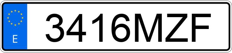 Numer rejestracyjny 3416MZF posiada MAZDA CX-30