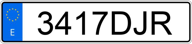 Numer rejestracyjny 3417DJR posiada OPEL VECTRA