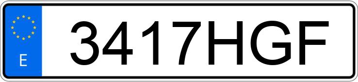 Numer rejestracyjny 3417HGF posiada BMW SERIE 3