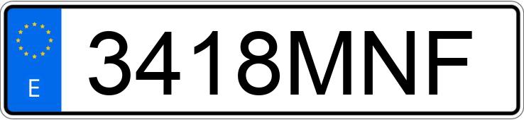 Numer rejestracyjny 3418MNF posiada BMW X3